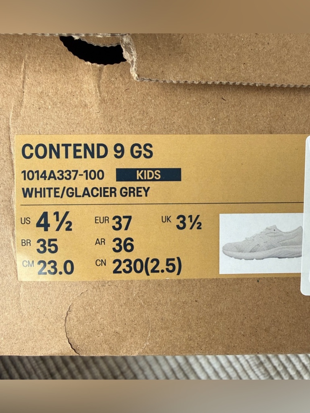 ASICS Contend 9 GS Youth 4.5 / Womens 6 - Picture 3 of 9